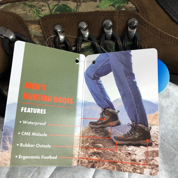 NWT Ozark Trail Men’s Brush Ankle High Waterproof Camo Mid Hiking Boots - Picture 15 of 16